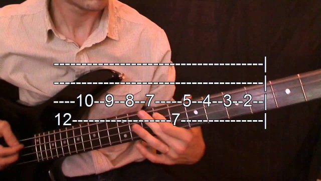 Learn ten easy bass guitar rock riffs